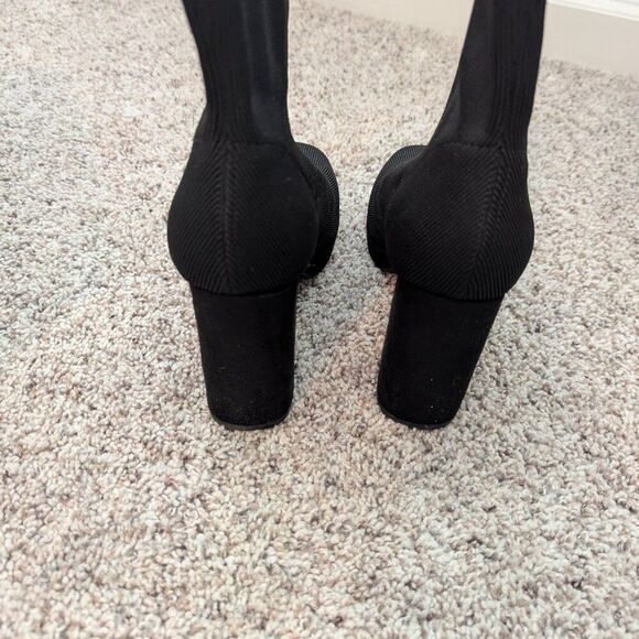 NIB Women's MIA Natascha Stretch Block Heel Black Booties 7.5 - Picture 7 of 8